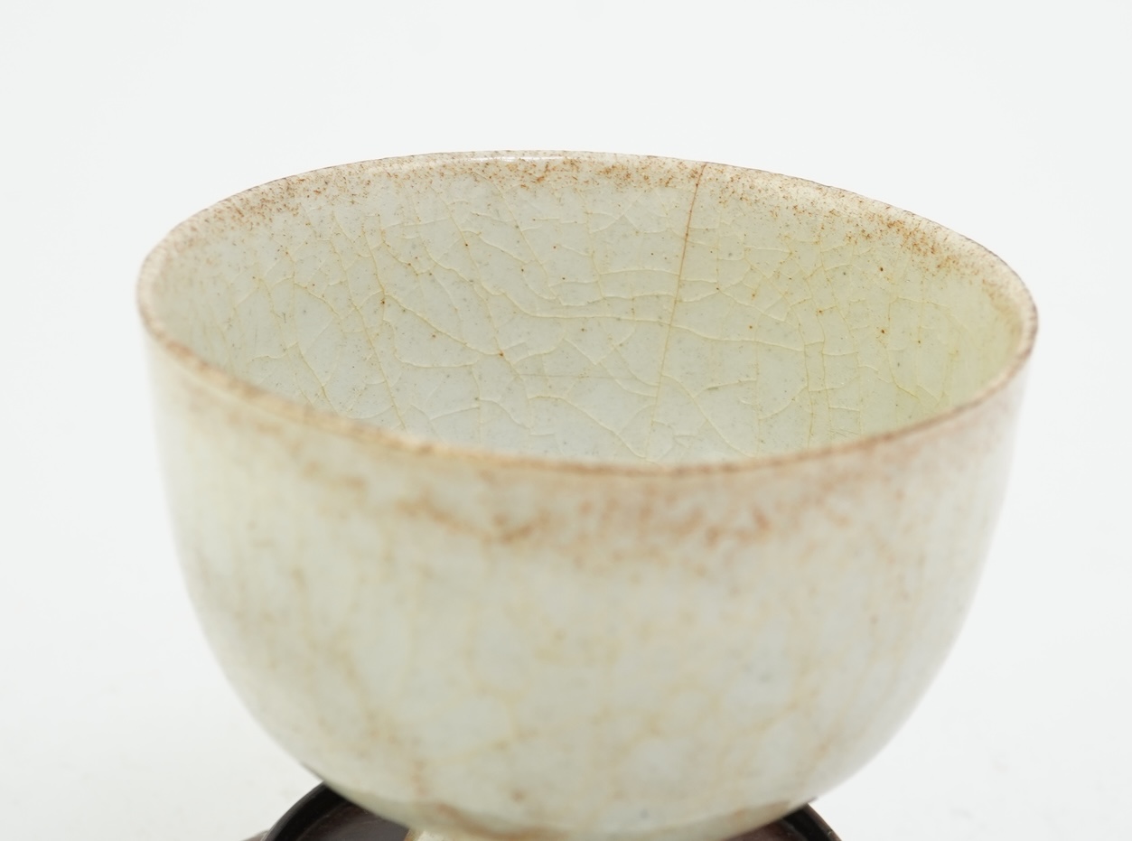 A Chinese qingbai stem cup, Song dynasty